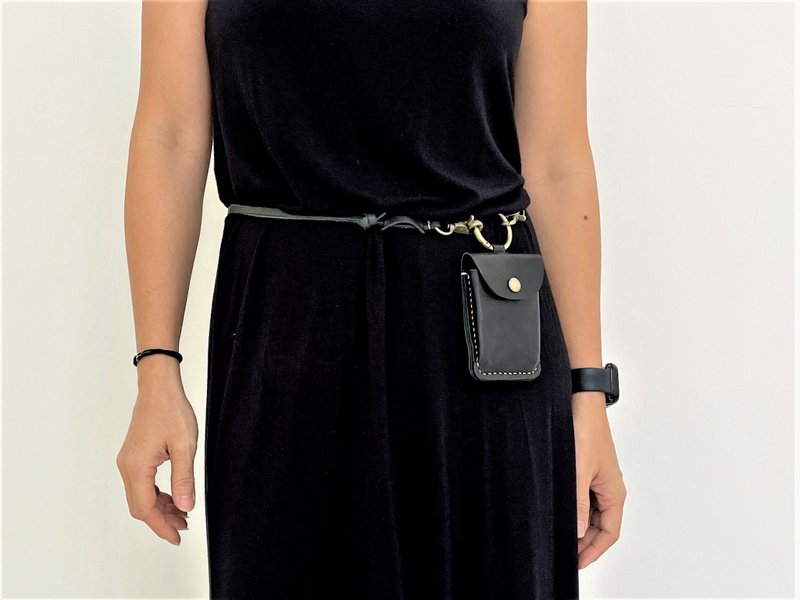 皮带腰包可拆卸真皮卡包 通用斜挎手机挂绳 可调式手机背带 手机 - 其他 - 真皮 