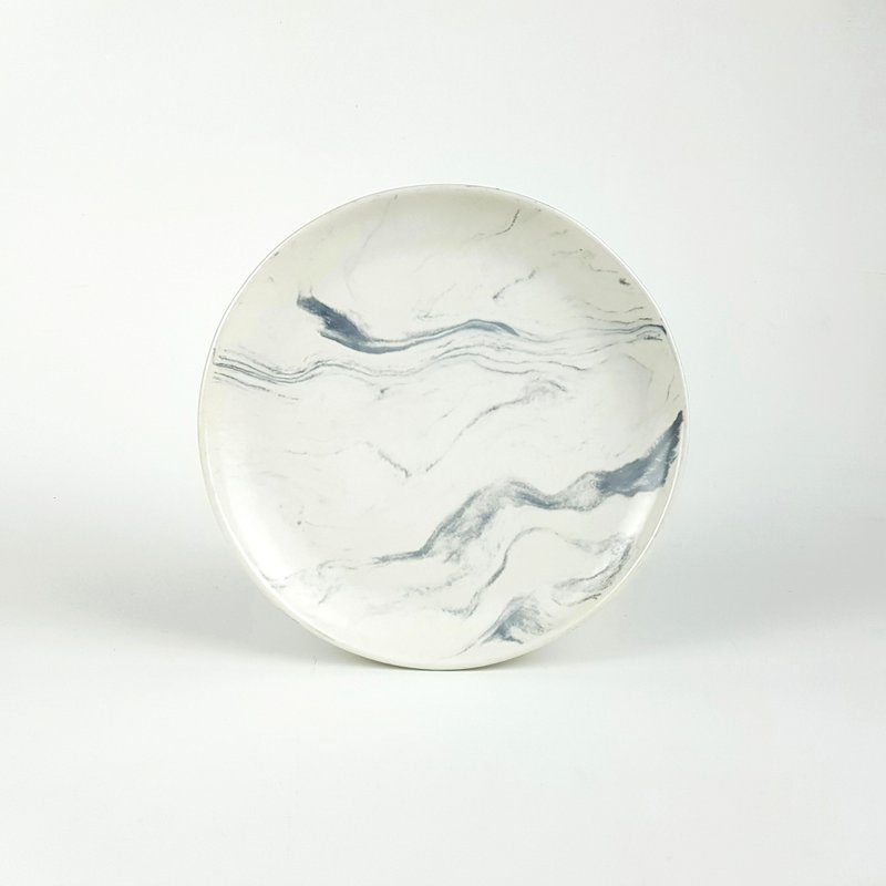 大理石纹系列 - 云雾盘5 - 盘子/餐盘/盘架 - 瓷 黑色