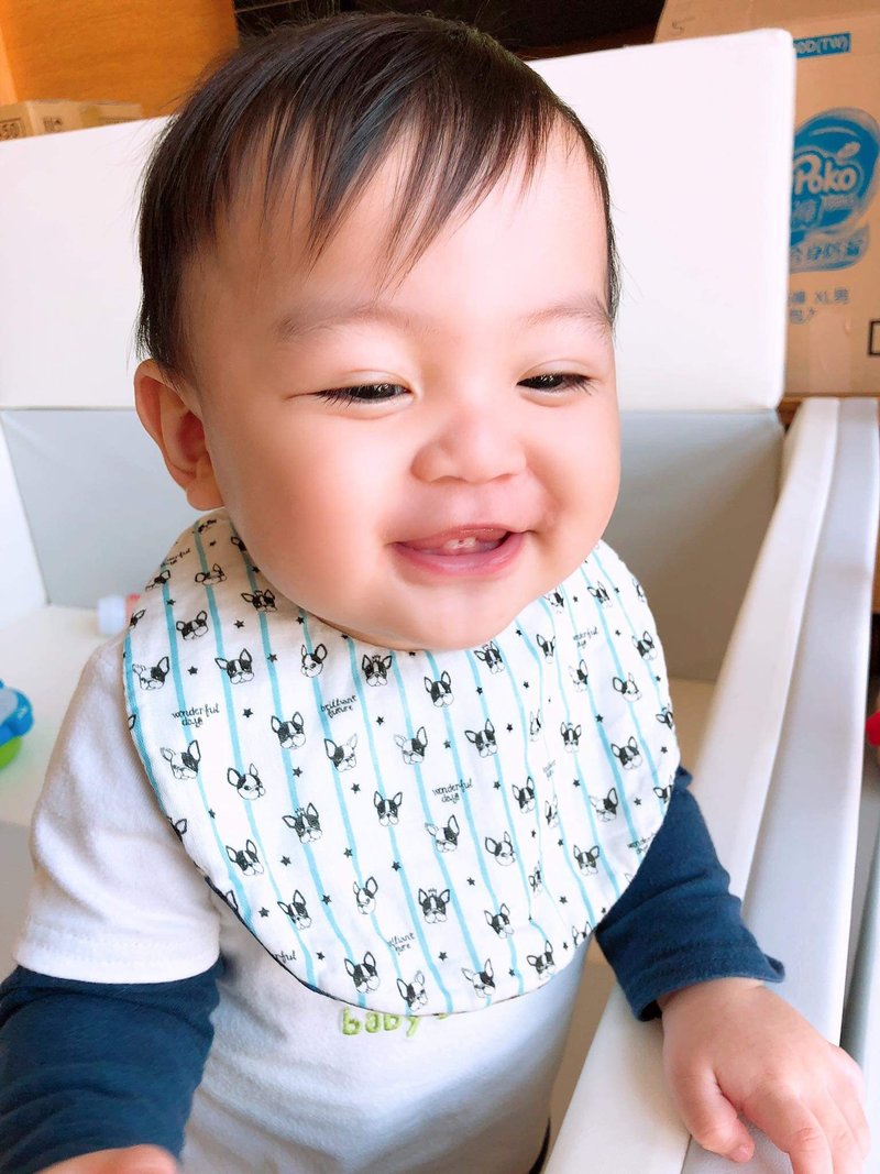 聪明法斗 - 口水巾 围兜 - 围嘴/口水巾 - 棉．麻 多色