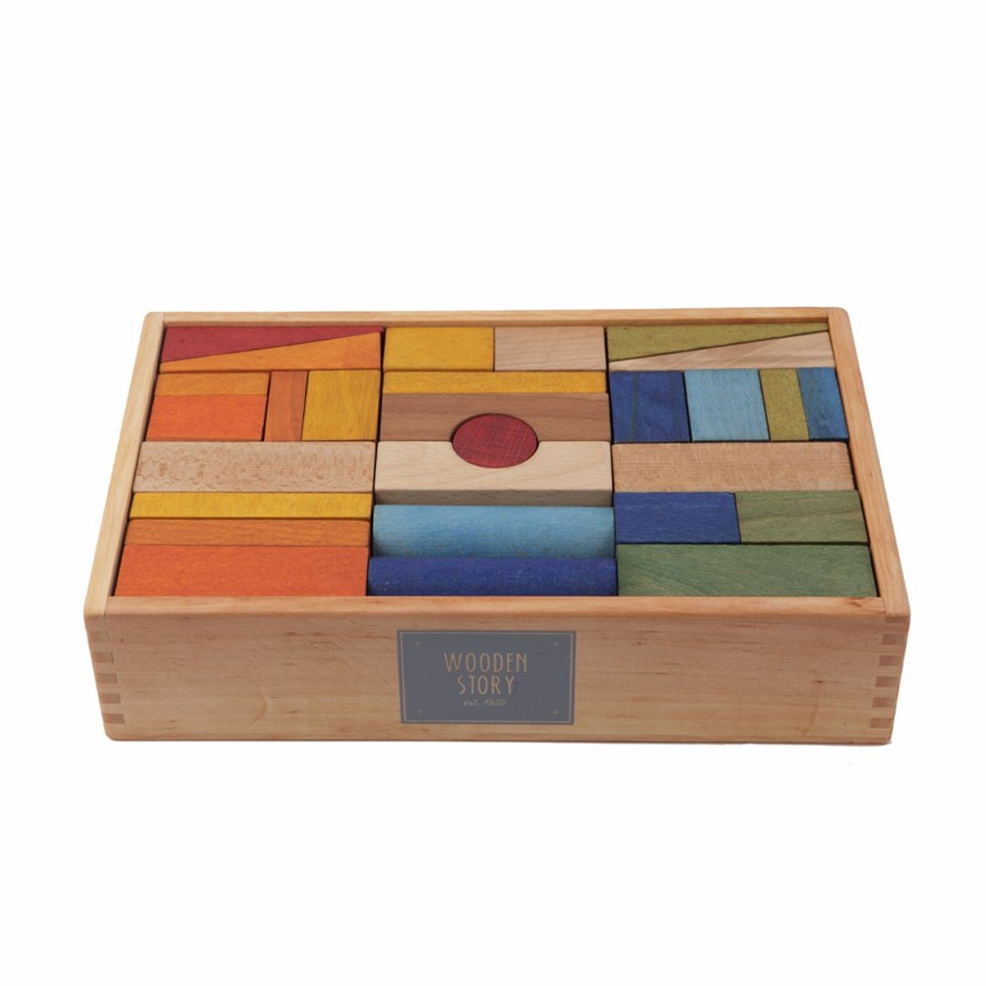Wooden Story - 大型彩虹积木组 - 63pcs - 玩具/玩偶 - 木头 