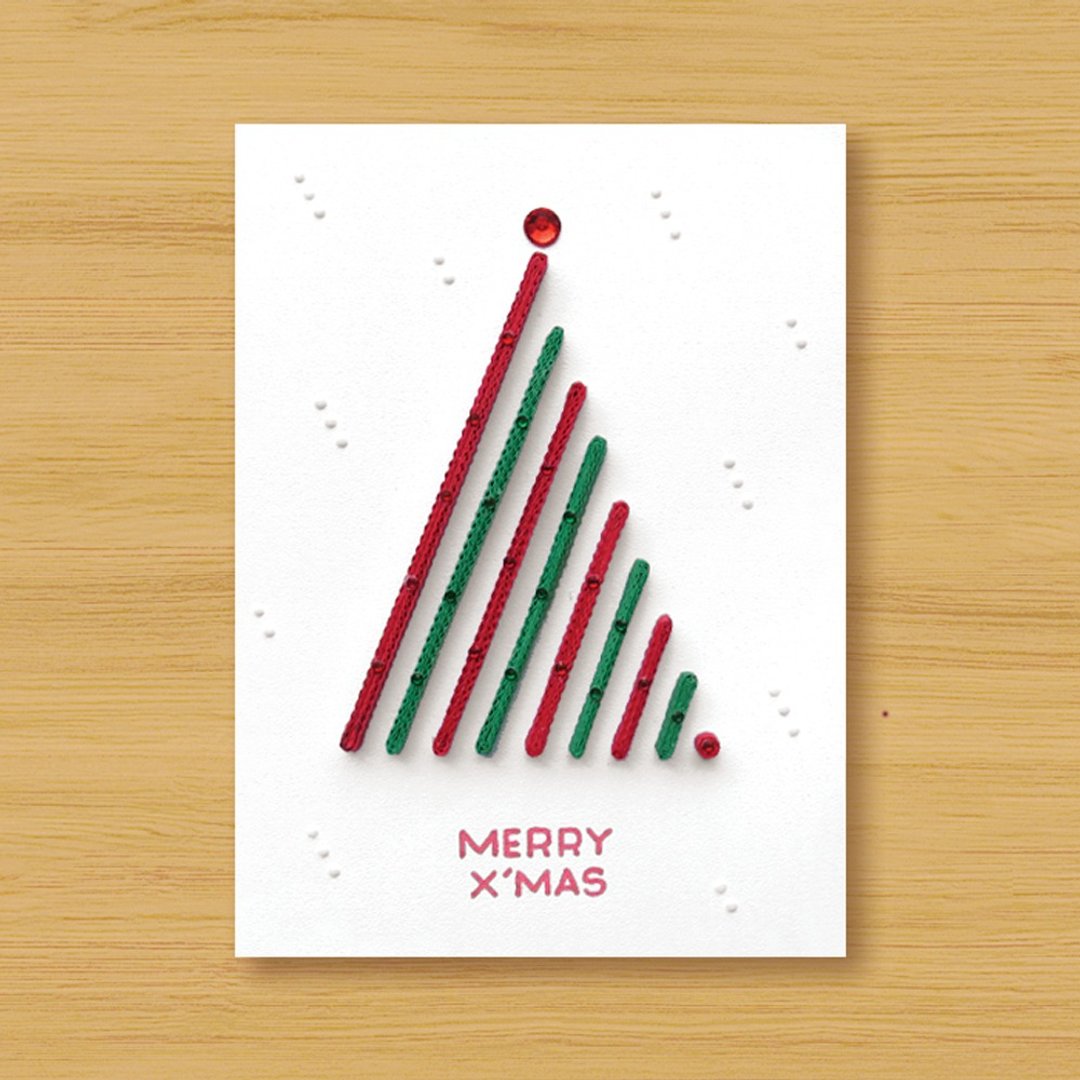 ( 7款供选择 ) 手工卷纸卡片 \ 给您特别的圣诞祝福 MERRY X'MAS - 卡片/明信片 - 纸 红色