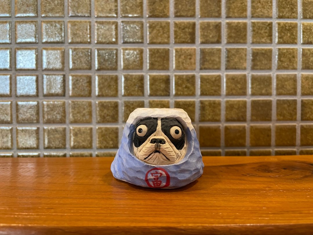 犬の山 花器 - 摆饰 - 陶 蓝色