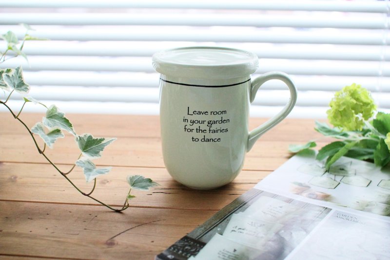 圣诞节交换礼物 美国进口Message Mug - Garden系列 羽毛马克杯 - 茶具/茶杯 - 陶 