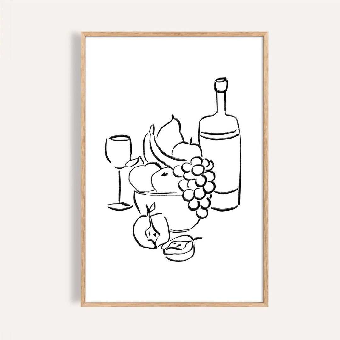 餐桌之诗 Tabletop Poem / 抽象静物线条 餐厅挂画 - 海报/装饰画/版画 - 纸 