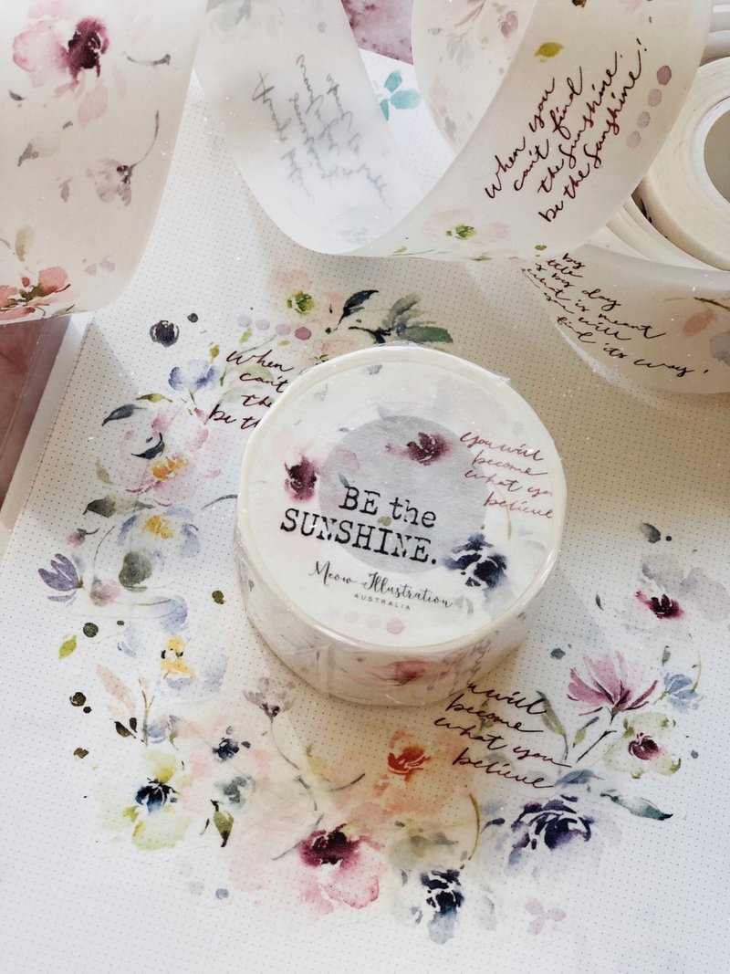 和纸 - 花开天晴纸胶带 - 特油含离型纸 - 纸胶带 - 纸 多色