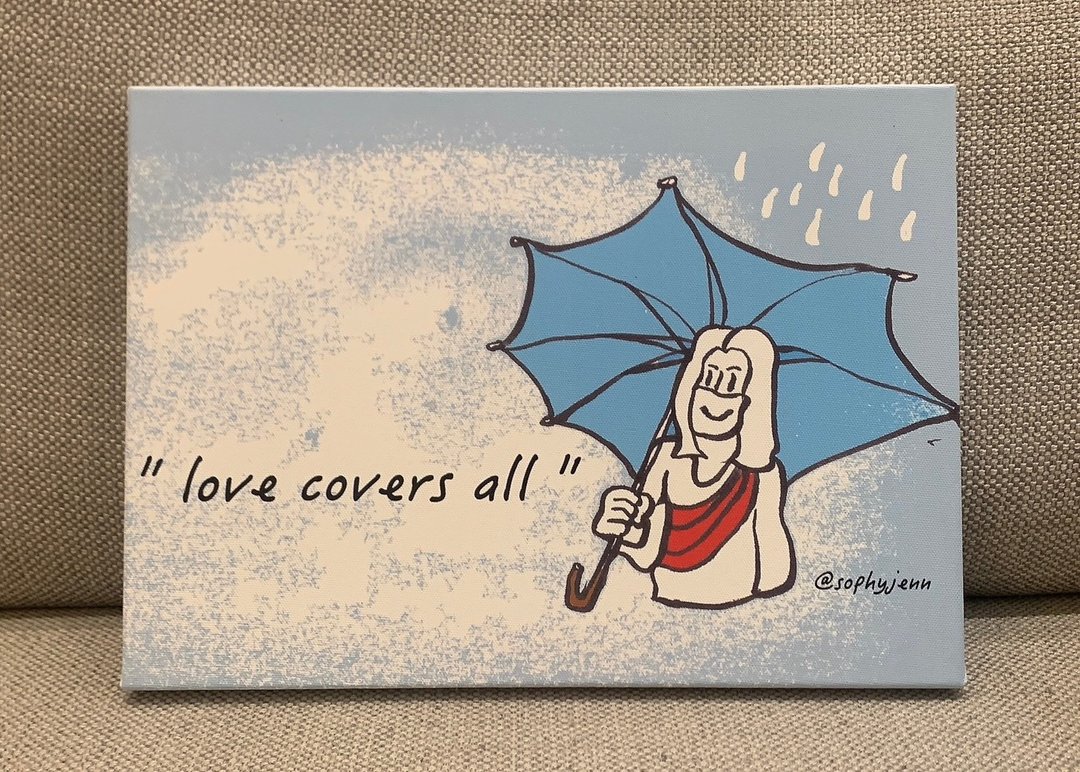 Love Covers All 插画无框画 温柔陪伴・日常安心挂画 Sophie A - 电子手绘真人画像/绘画/插画 - 木头 