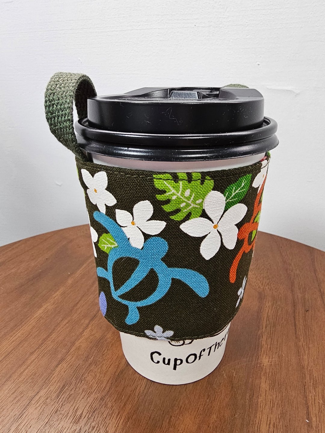 油桐花 双层环保饮料杯套/杯袋 - 随行杯提袋/水壶袋 - 棉．麻 多色