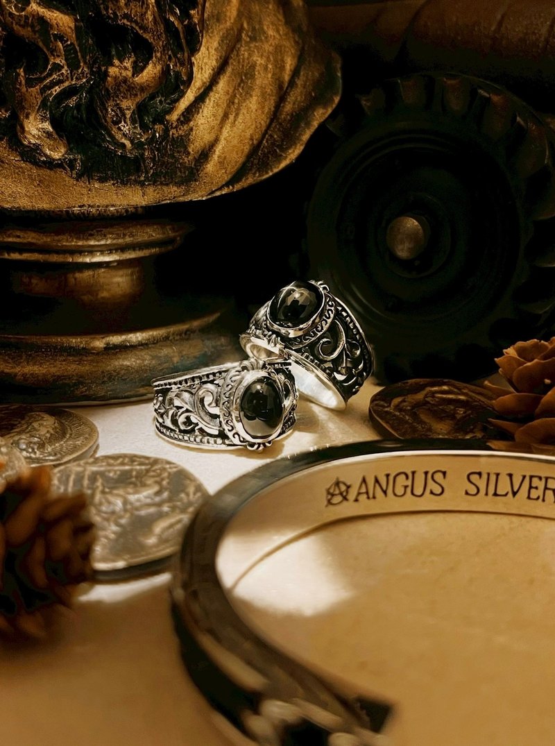 【矿石系列】洛可可Rococo 925银/戒指/巴洛克/经典 - 戒指 - 纯银 