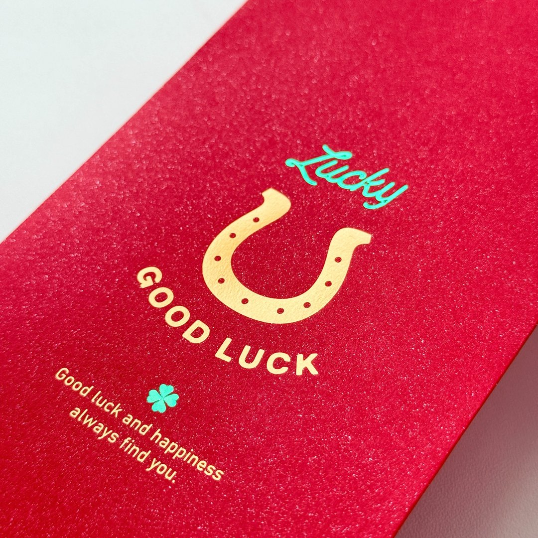 【快速出货】幸运马蹄铁 Lucky Charm 中式红包袋 / 5 入组 - 红包/春联 - 纸 红色