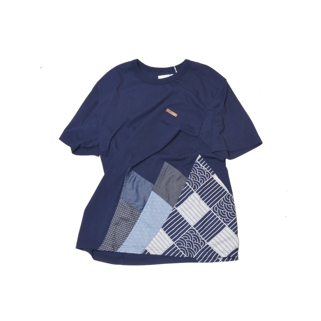 oqLiq - Root – Mountain wave 山浪T-shirt (深蓝) L - 男装上衣/T 恤 - 棉 蓝色