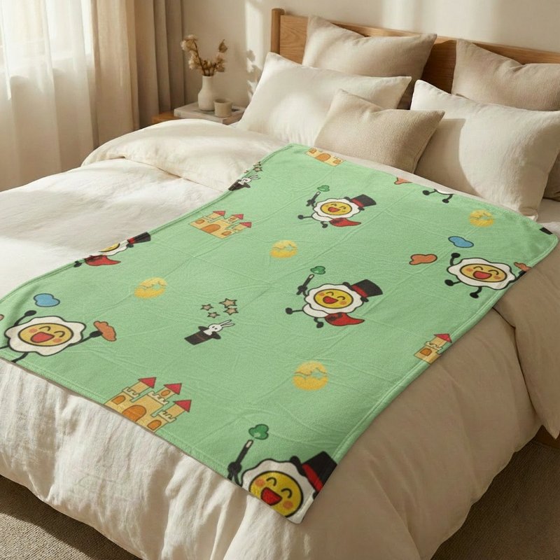 【质感礼盒】双面法兰绒毛毯 ‐ 鸡蛋小人(两色可选) | 疗愈保暖 - 被子/毛毯 - 其他人造纤维 