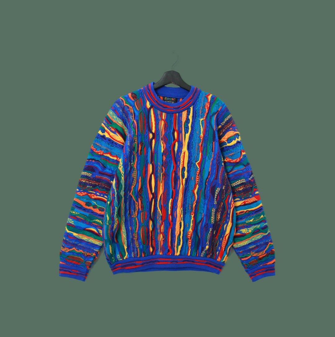 Back to Green-复古毛衣 COOGI 经典半立体毛衣 vintage sweater - 男装针织衫/毛衣 - 羊毛 
