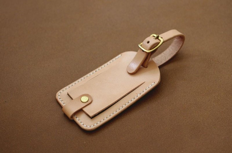 Name tag [orders] manufacture of leather saddle leather - 其他 - 真皮 卡其色
