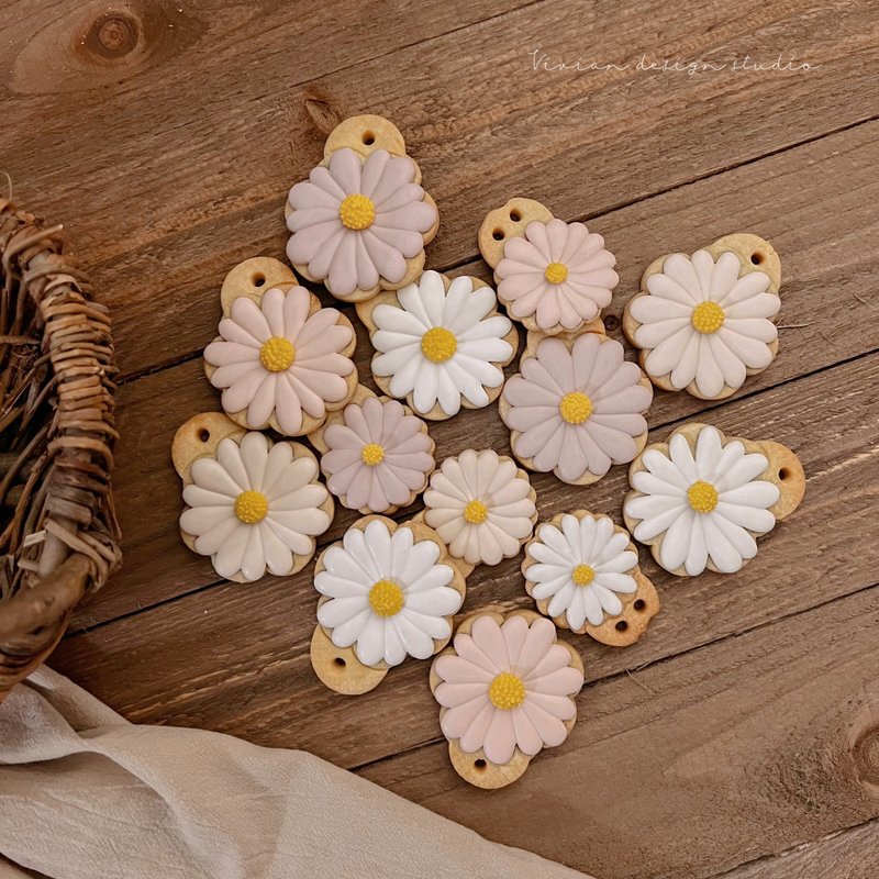 雏菊糖霜饼干 收涎饼干 - 手工饼干 - 新鲜食材 多色