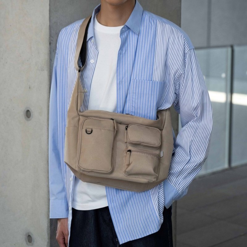 【fulcro】City系列-简约随身侧背包(Util)(多色可选) - 后背包/双肩包 - 聚酯纤维 卡其色