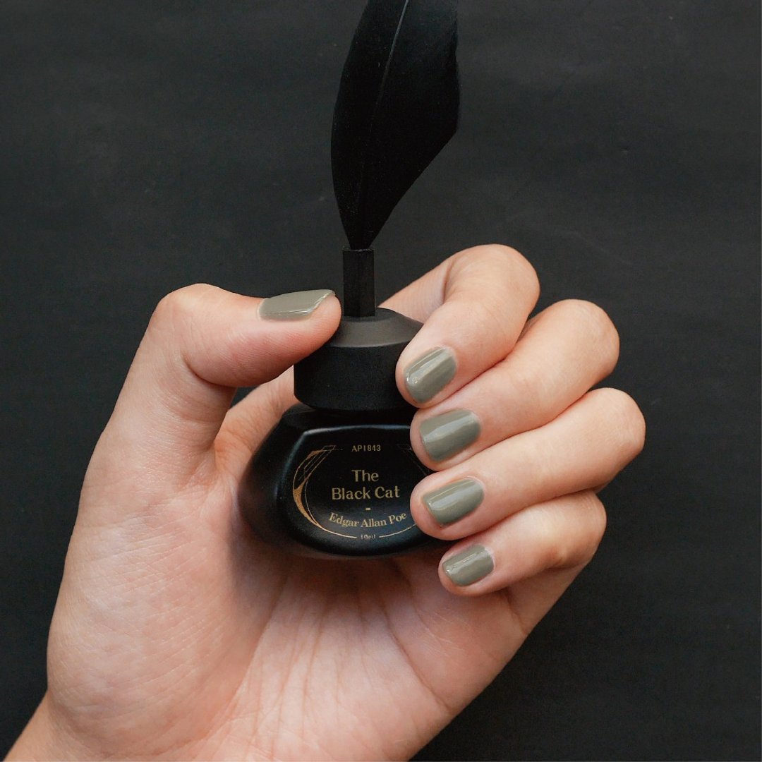 AP1843 Black Cat Gel Nail - 指甲油/指甲贴 - 其他材质 绿色