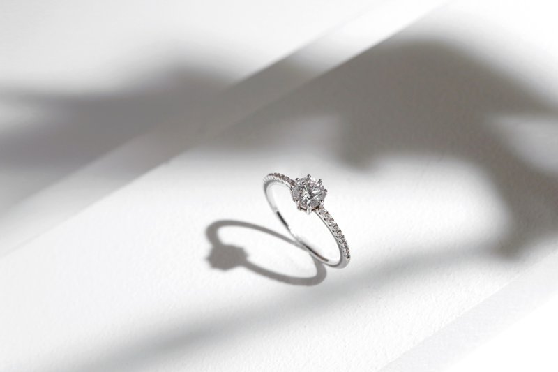 【告白求婚】公主梦。单钻戒指 - 戒指 - 纯银 银色