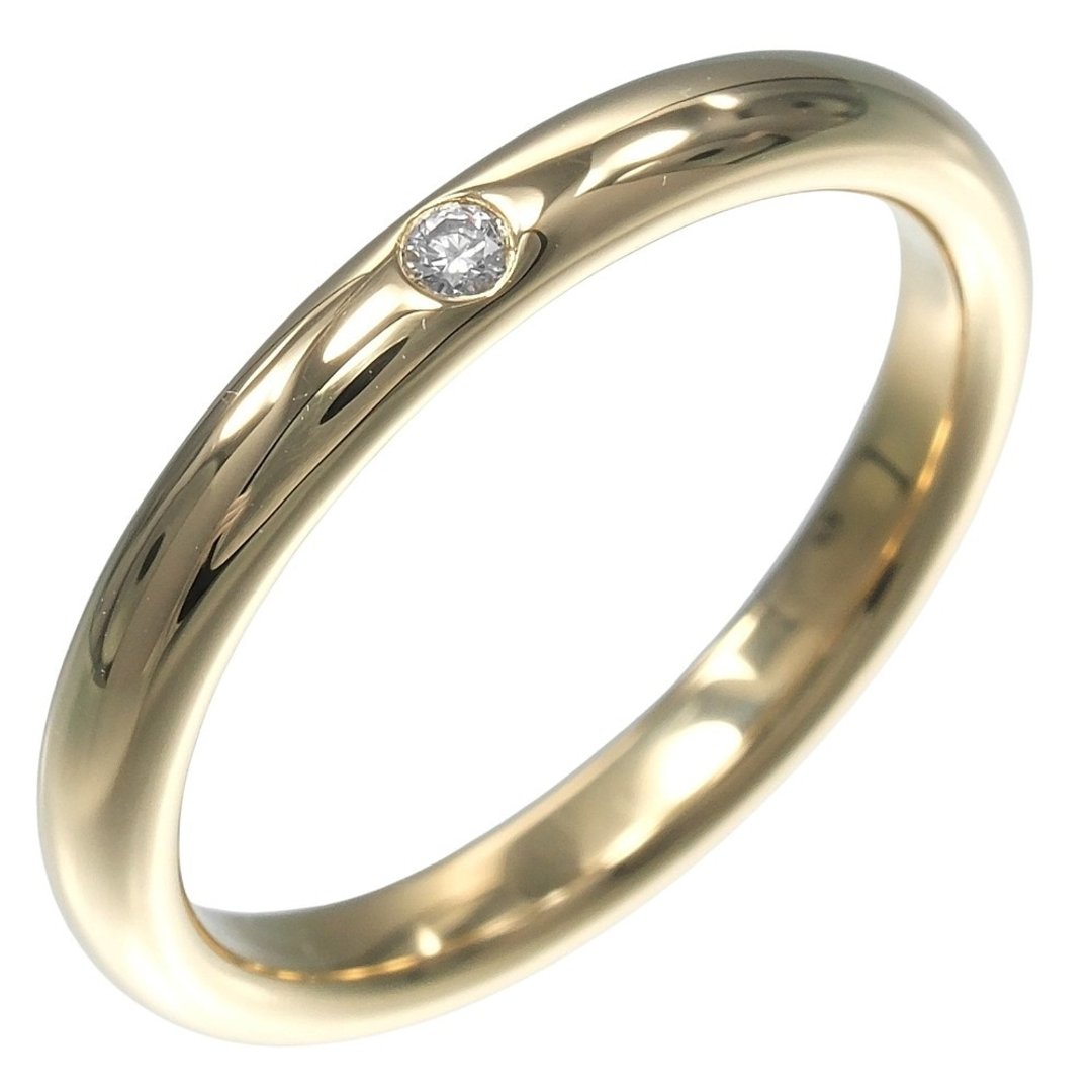 【日本直送】蒂芙尼 戒指 堆叠 宽版 10号 戒指 K18黄K金 钻石 约3.6g TIFFANY&Co.【二手】 - 戒指 - 贵金属 金色