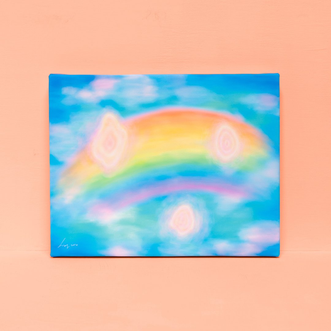 彩虹假期-挂画/画作/画/装饰画/天空/云/蓝天/春天/疗愈/奇幻 - 海报/装饰画/版画 - 棉 多色
