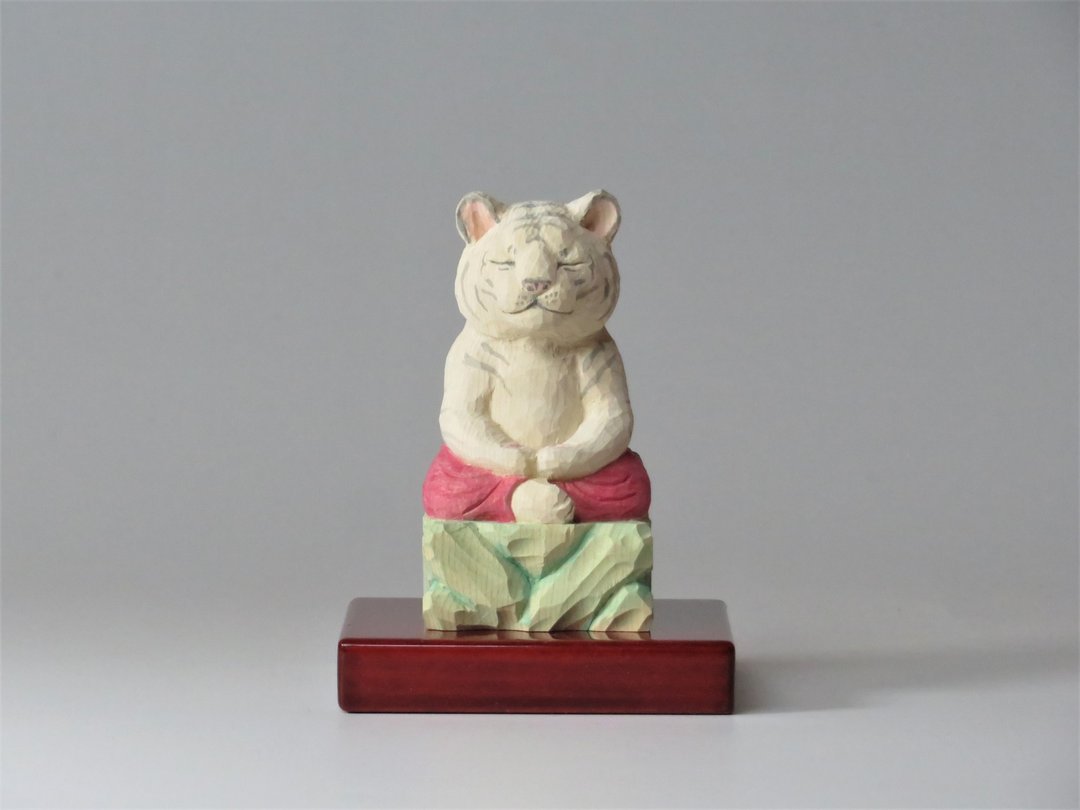 这是amy550405的专用订购页面。木雕老虎2103 - 摆饰 - 木头 白色
