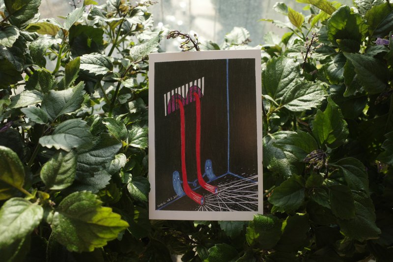 双子座 原创马克笔手绘插画 明信片 148mm×100mm 1张 - 卡片/明信片 - 纸 多色