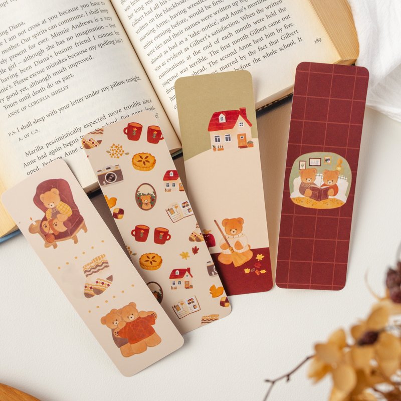 熊熊两口之家书签组【内含4张】 - 书签 - 纸 