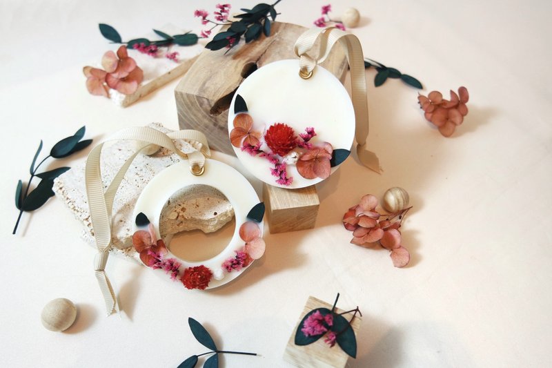 干花香薰蜡砖 | 粉色&红色 - 蜡烛/烛台 - 蜡 白色