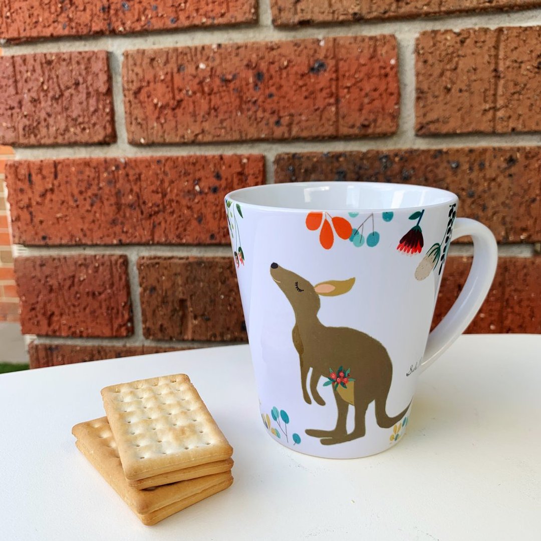 NEW Latte Mug - Kangaroo - 咖啡杯/马克杯 - 陶 多色