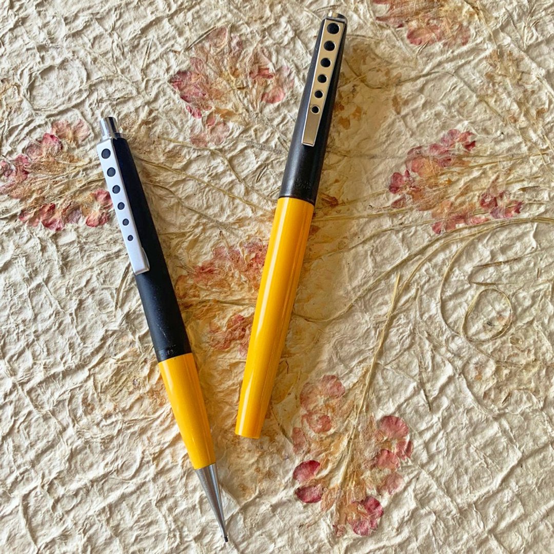 MONTBLANC 经典黄黑钢笔 Carrera系列522 / 自动铅笔 Carrea 550 - 钢笔 - 其他金属 橘色