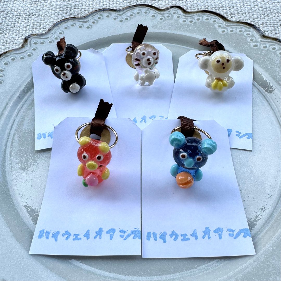 果冻小动物造型戒指 - 老虎/海豹/猴子/猪/考拉 - 戒指 - 树脂 多色