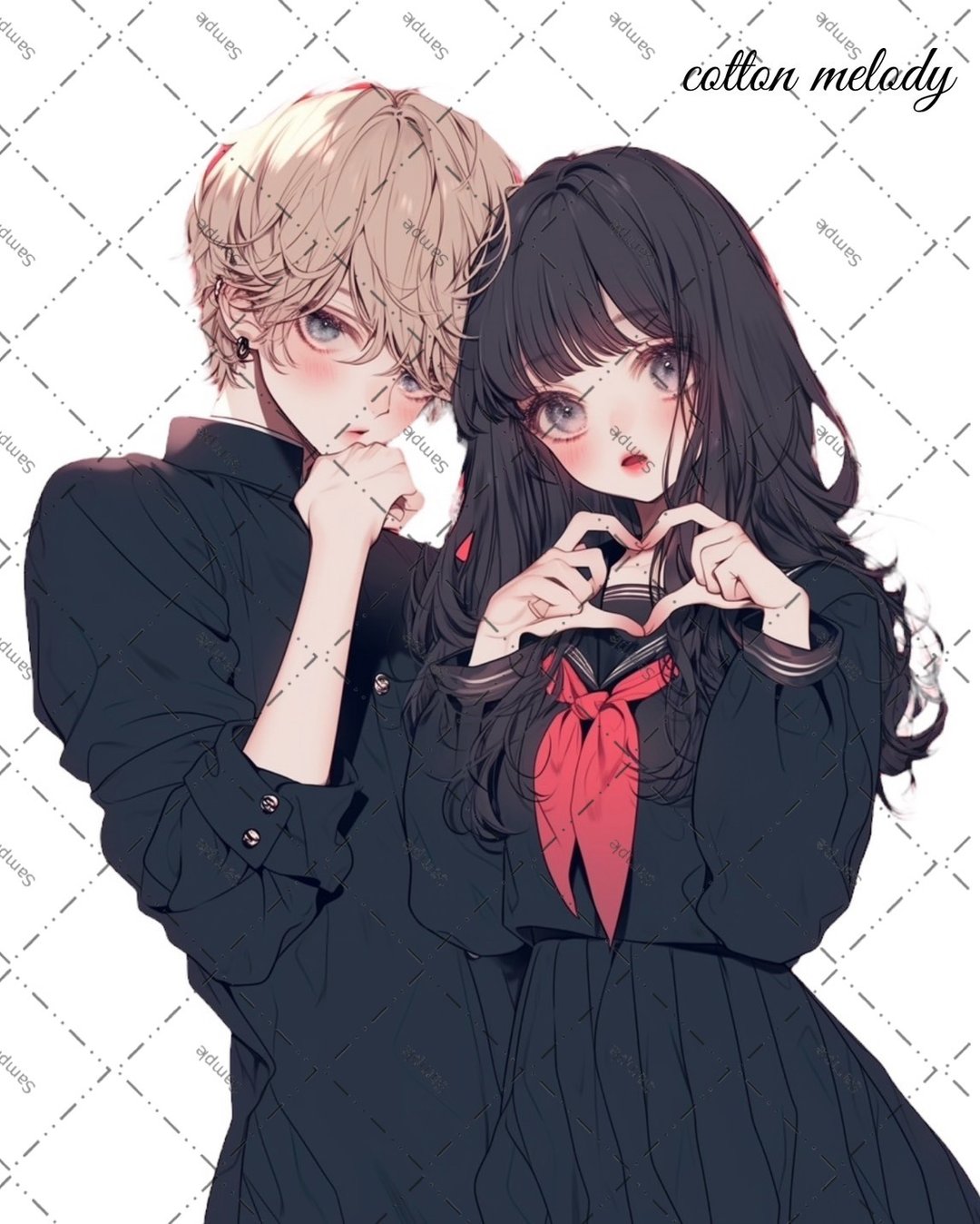 original sticker no.1696 人物贴纸 原创贴纸 人物贴纸 女孩贴纸 原创人物贴纸 - 贴纸 - 纸 