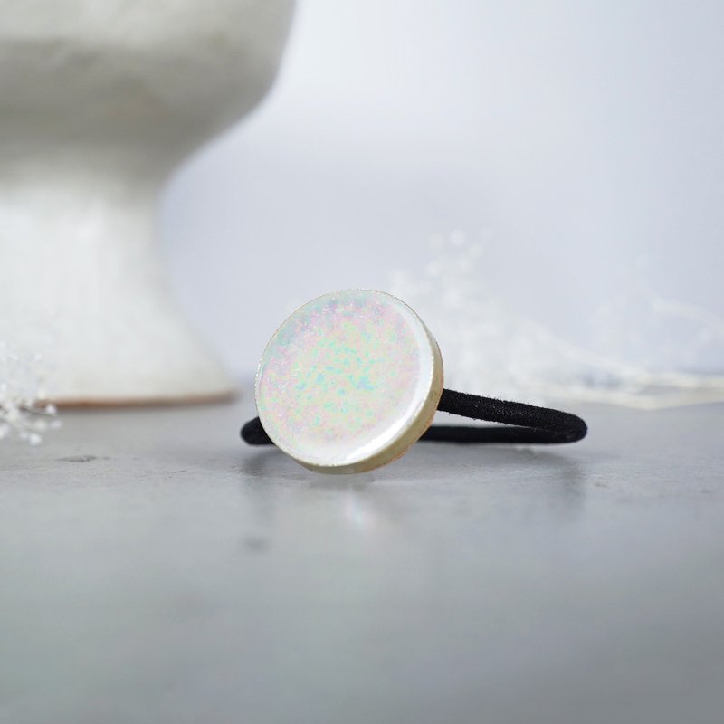 Vintage 珍珠釉 美浓烧瓷砖发圈 背面真皮贴合 - 发饰 - 瓷 多色