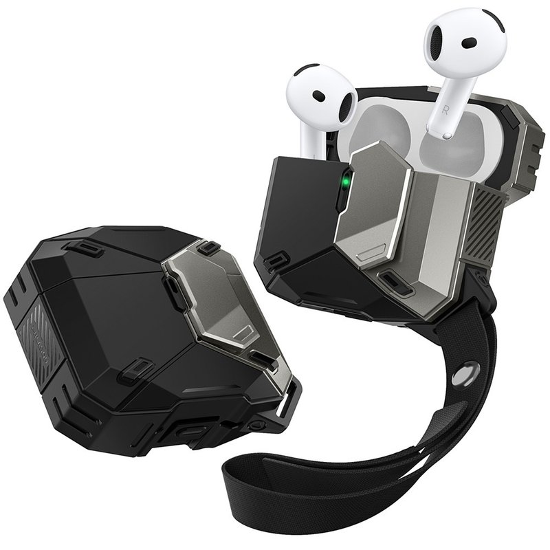 i-Blason AirPods 4 Matrix MagSafe 军规防摔壳 - 耳机收纳 - 塑料 黑色