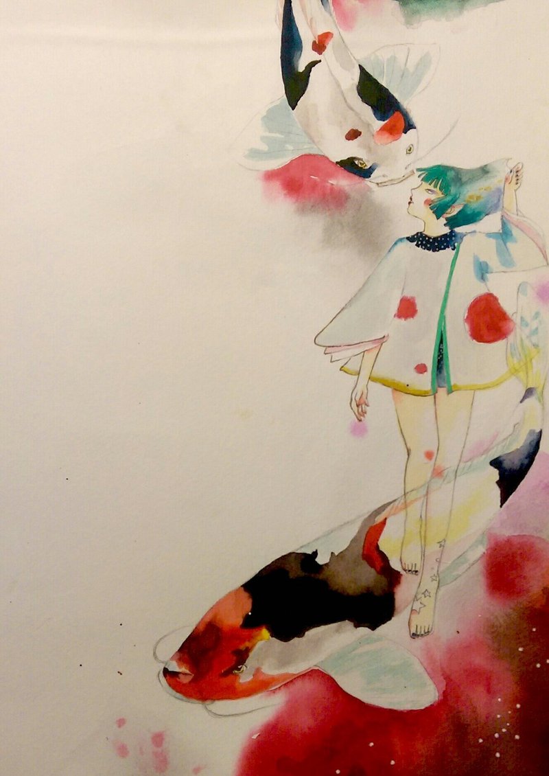 【明信片】鲤鱼・情欲—探寻 - 卡片/明信片 - 纸 