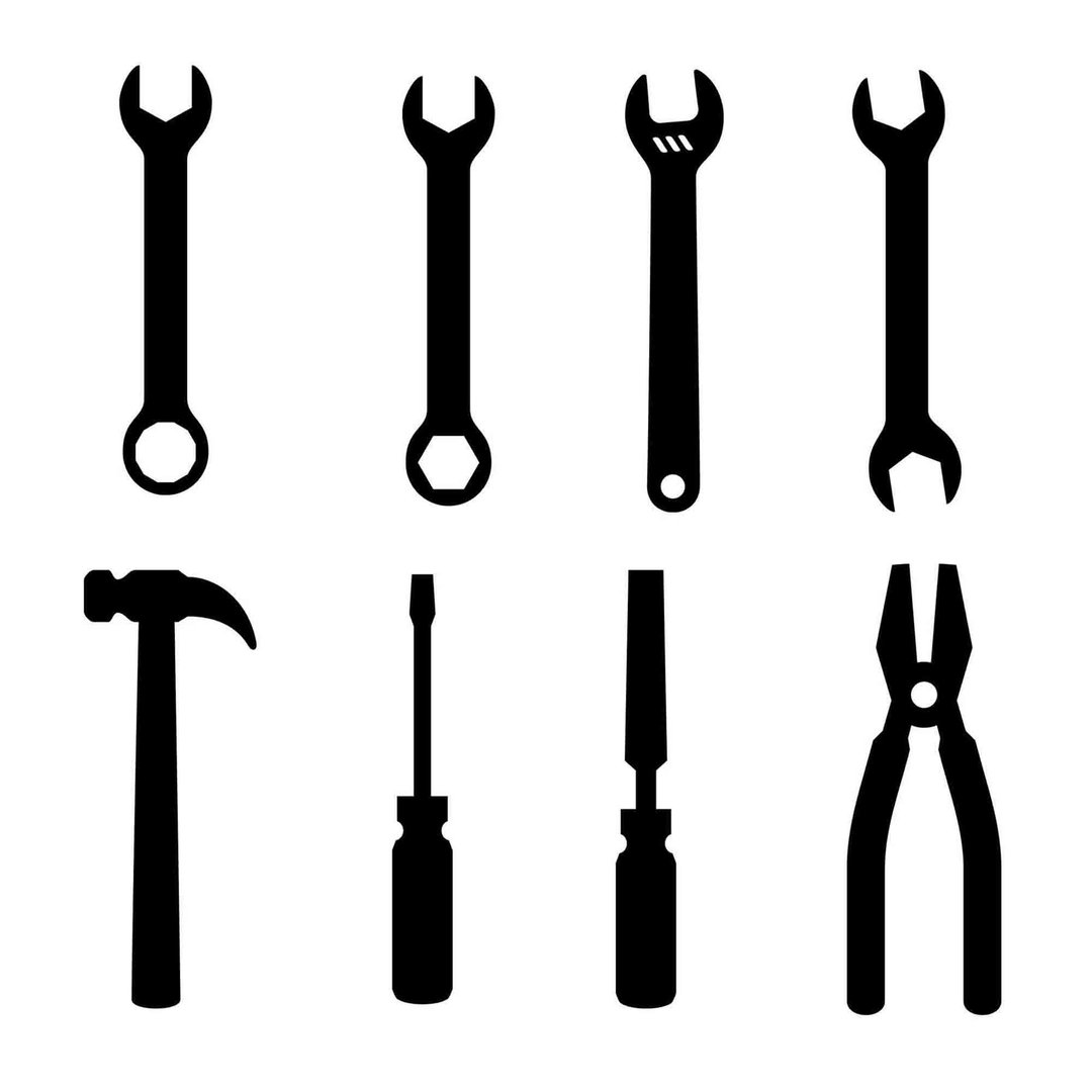 Hand tools svg, handtools svg, hand tools pdf, hand tools template, wrench svg - 图文模板设计 - 其他材质 