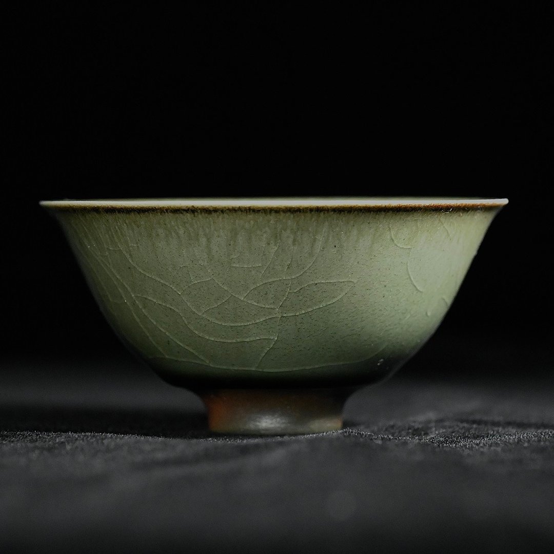 【唯一手作】柴烧龙泉青瓷小茶碗LONG023 - 茶具/茶杯 - 其他材质 
