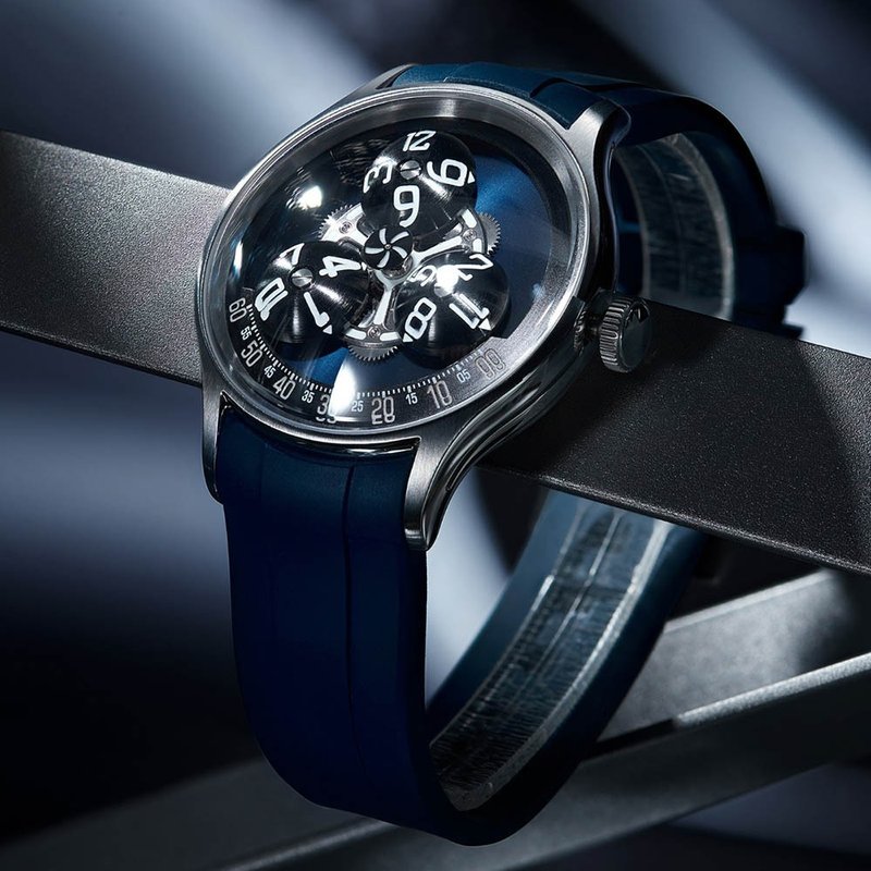 OBLVLO 欧弗洛  星球三体系列腕表-海洋蓝 - 男表/中性表 - 不锈钢 蓝色