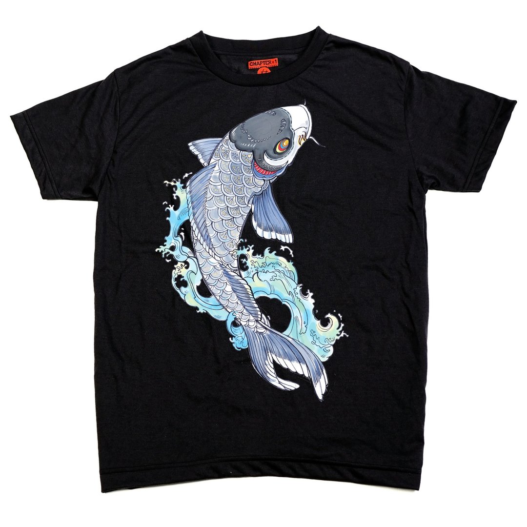 The color fish koi Chapter One T-shirt - 男装上衣/T 恤 - 其他材质 黑色