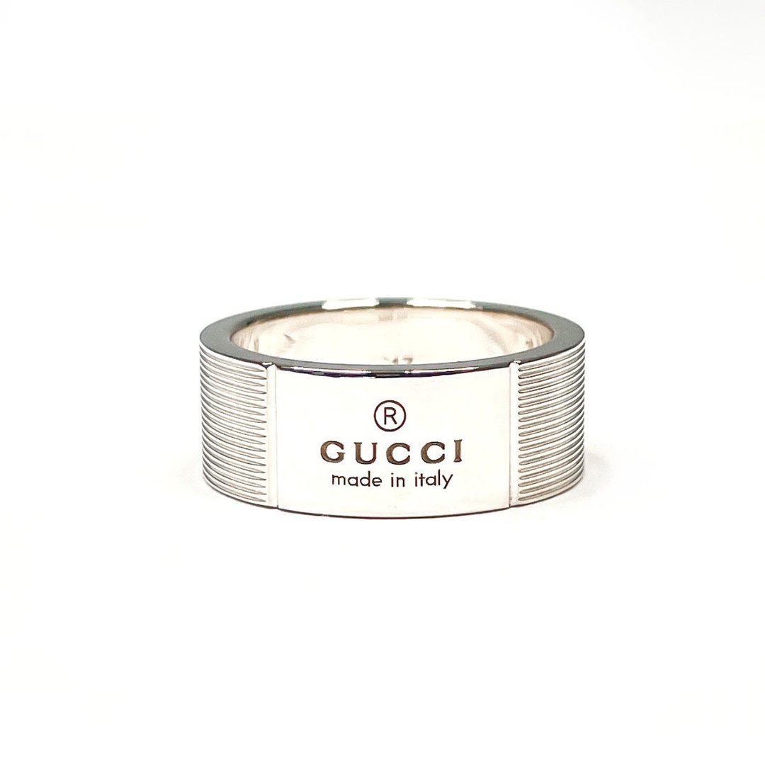 【日本直送 绝美二手】15.5 号 Gucci 戒指 Logo 银 925 银饰 珠宝 - 戒指 - 纯银 银色