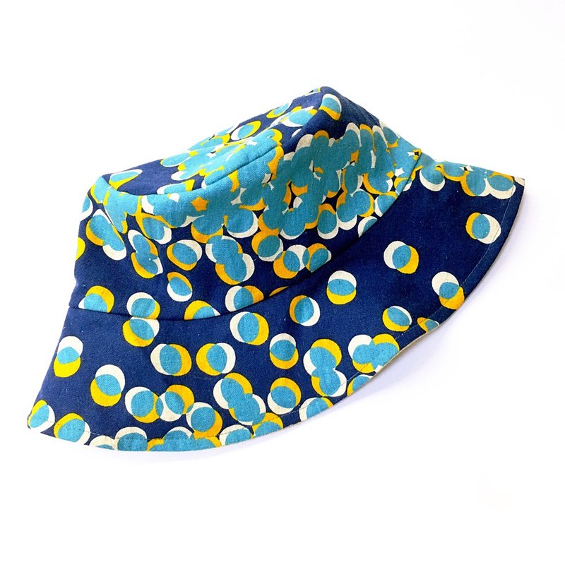 北欧系列 北欧风棉麻渔夫帽 手工帽 蓝色系 - 帽子 - 棉．麻 蓝色