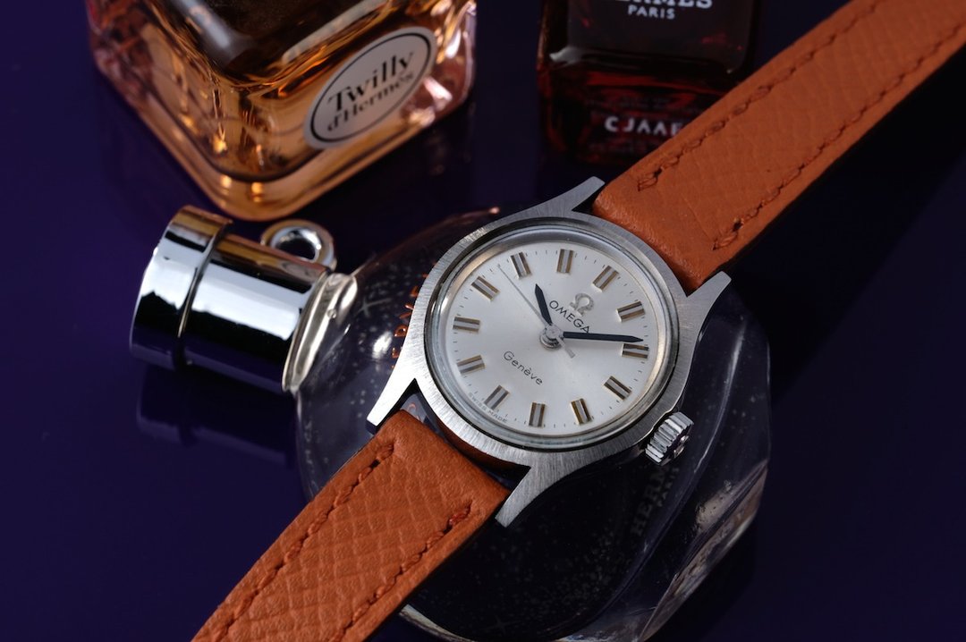 Omega Geneve 1970s cal.630 vintage 三针 立体时标 欧米茄 女表 - 女表 - 不锈钢 银色