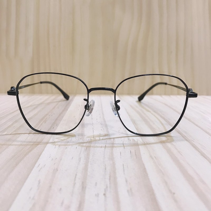 站内最高等级UV420滤蓝光0度眼镜│全亮黑弹性钛合金方款A17 - 眼镜/眼镜框 - 其他金属 黑色