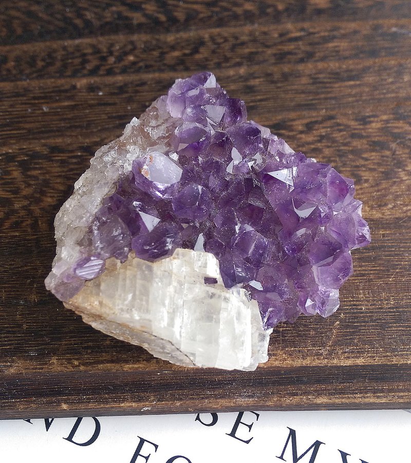Amethyst  巴西产地 原皮紫水晶 方解石 共生矿 天然矿石 原矿 - 摆饰 - 其他材质 