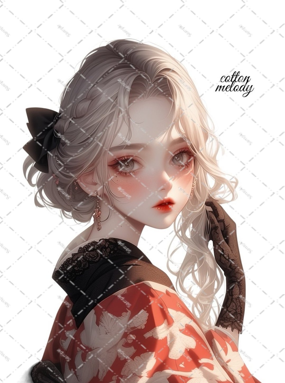 original sticker no.2390 人物贴纸 原创贴纸 原创人物贴纸 装饰贴纸 cotton melody - 贴纸 - 纸 