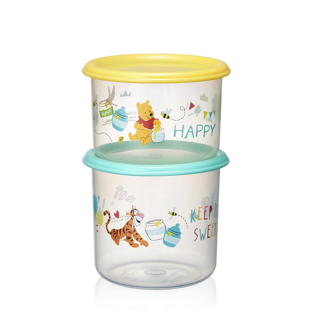 【Baby City娃娃城】保鲜收纳盒2入 (维尼+跳跳虎) - 儿童餐具/餐盘 - 其他材质 多色