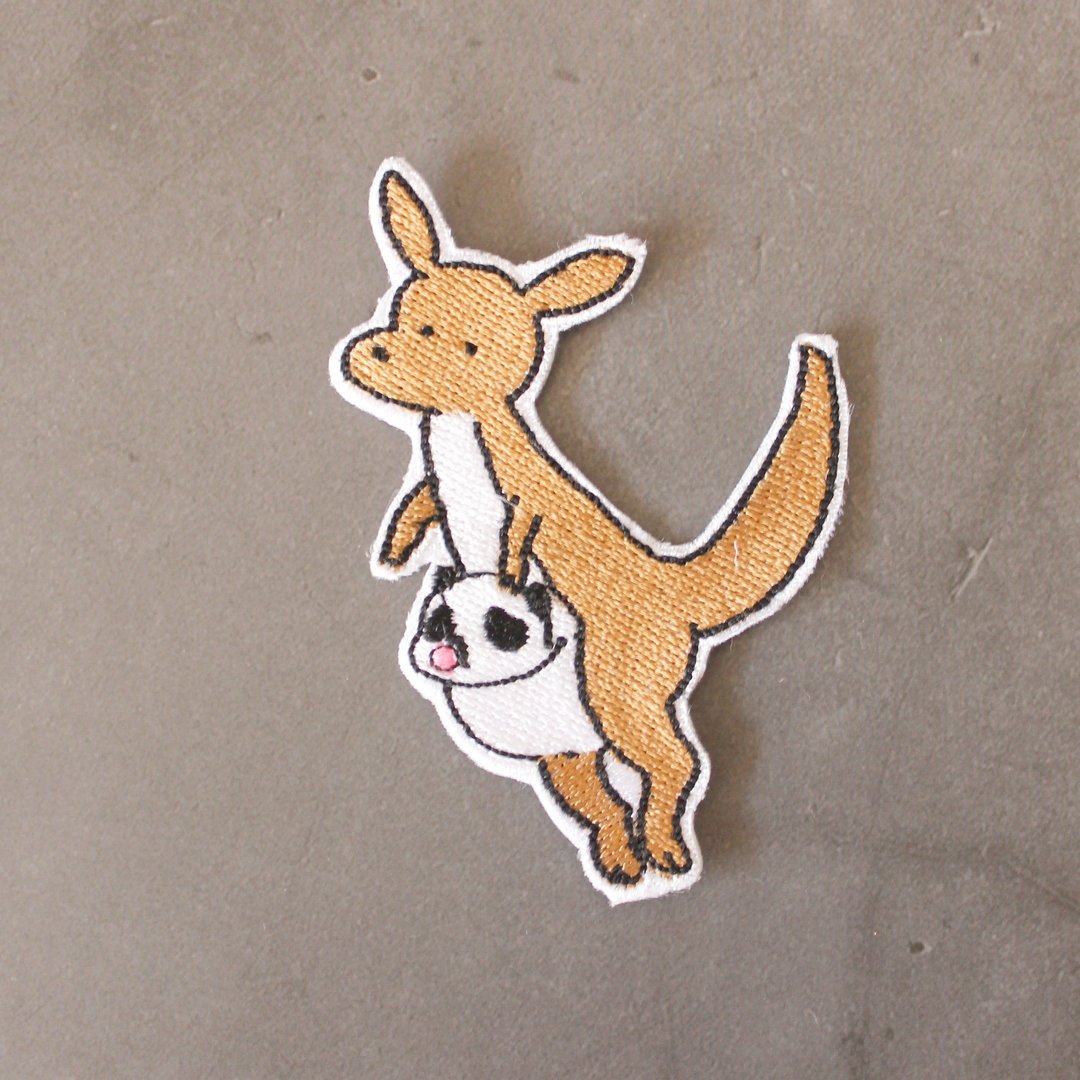 Iron patch Switch Panda: Kangaroo - 其他 - 棉．麻 绿色
