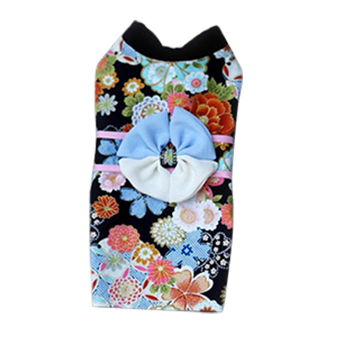 【AnnaNina】宠物和服  猫狗通用 浴衣 蓝百花采S~XL - 衣/帽 - 棉 