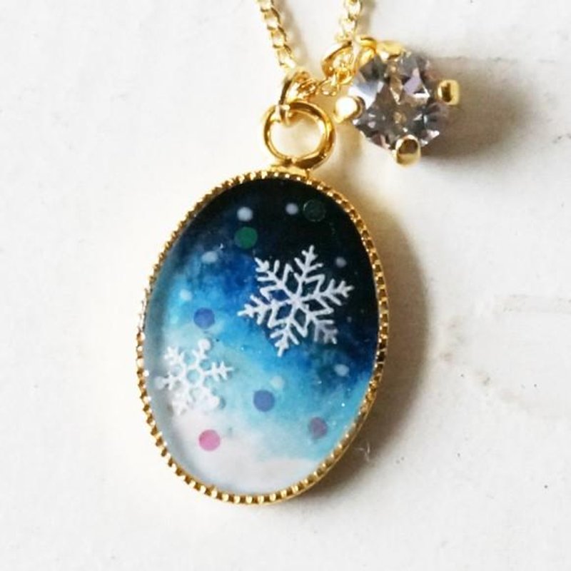 * Snowy dawn necklace * - 项链 - 其他金属 蓝色