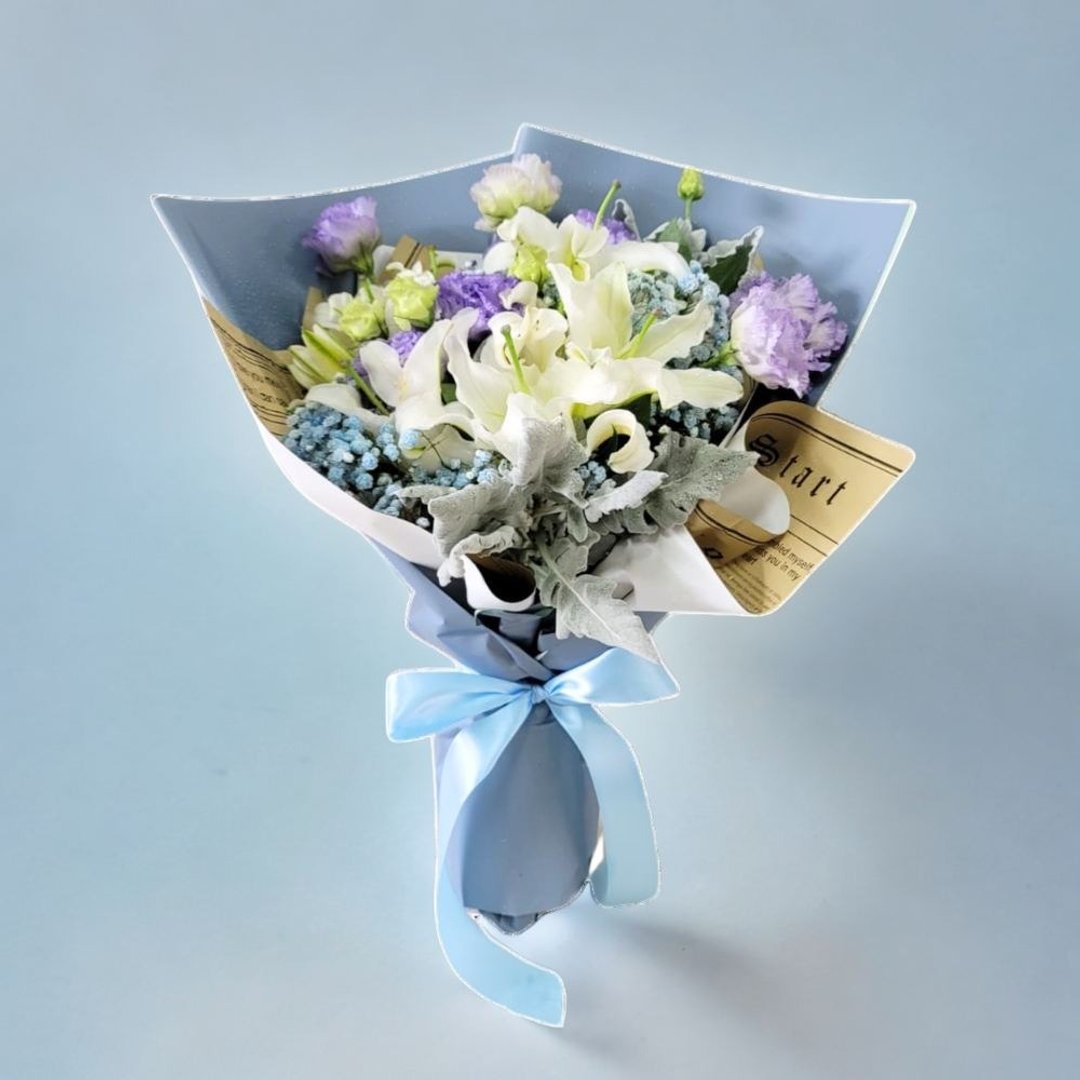 鲜花花束 (西伯利亚6支、桔梗等) GF00248 - 植栽/盆栽 - 植物．花 