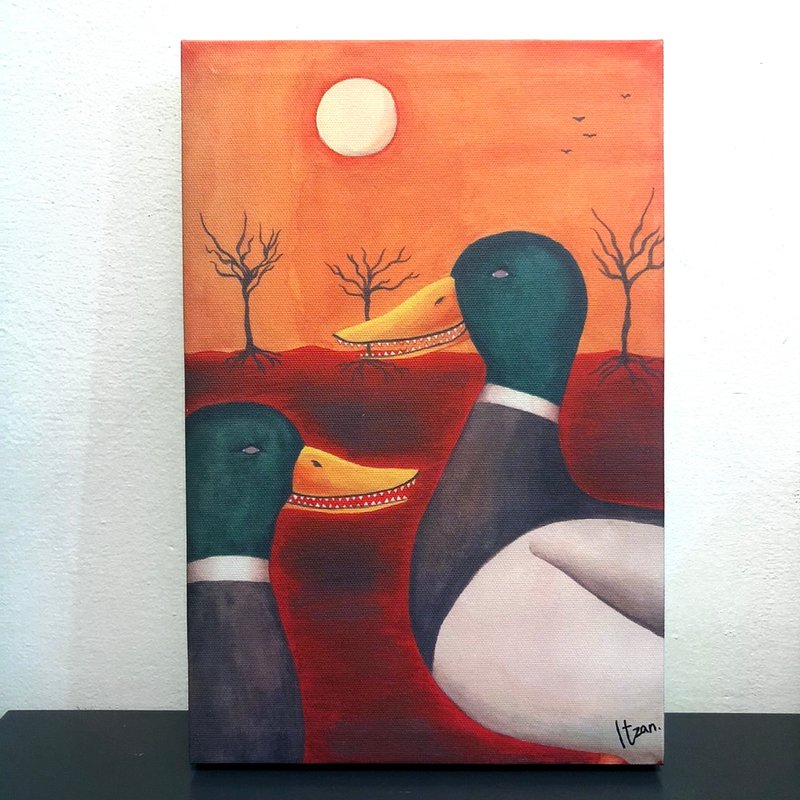 咯咯咯咯咯//无框画 - 海报/装饰画/版画 - 棉．麻 橘色